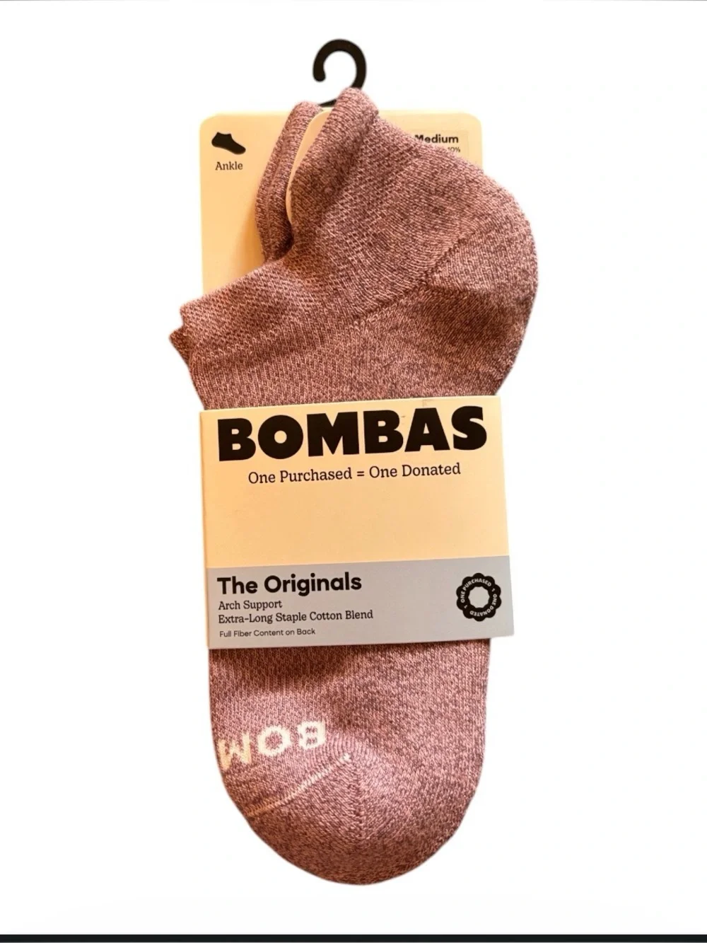 BOMBAS BUNDLE | Pink & Purple The Originals Arch Support Blister Seamless NWT 2